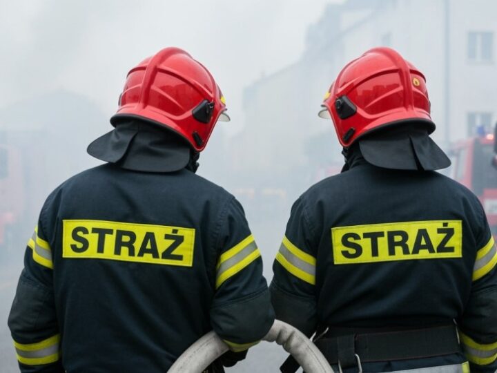Domek holenderski w Ryni spłonął doszczętnie – strażacy w akcji!
