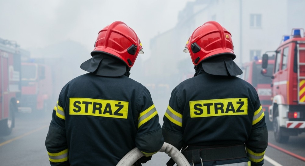 Domek holenderski w Ryni spłonął doszczętnie – strażacy w akcji!