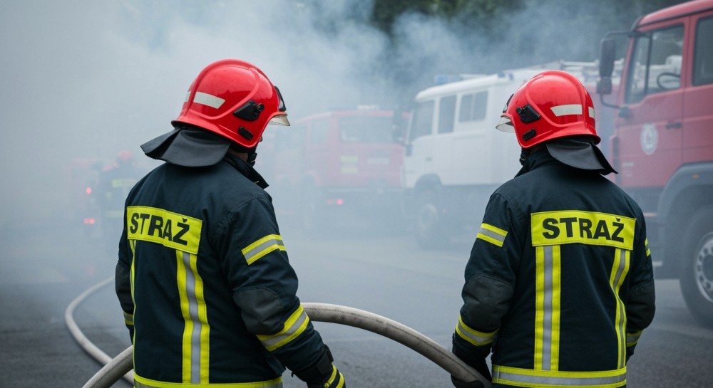 Błyskawiczna akcja strażaków ratuje plac budowy przed pożarem w Warszawie