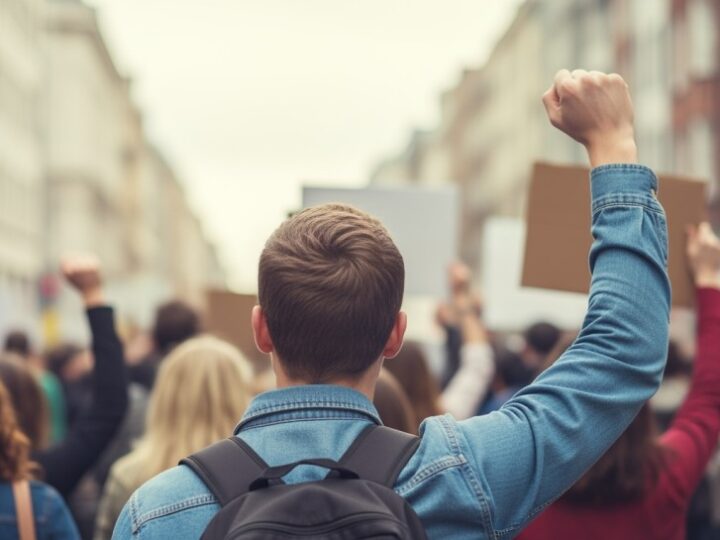 Policja zapewnia bezpieczeństwo dzieci w trakcie protestu w Warszawie