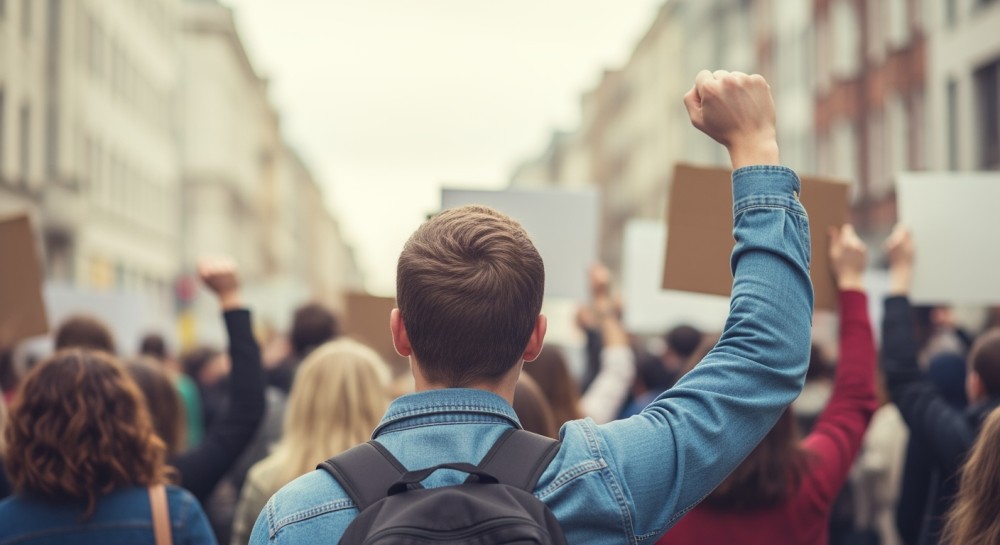 Policja zapewnia bezpieczeństwo dzieci w trakcie protestu w Warszawie