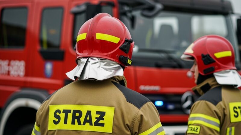 Duży pożar na Krasnobrodzkiej: policja zabezpiecza teren i koordynuje akcję ratunkową