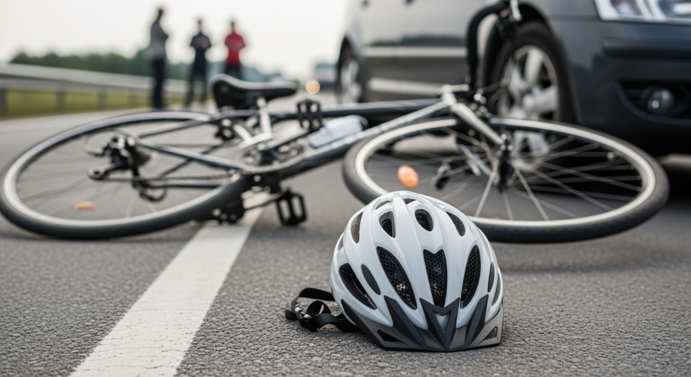 Rowerzysta bez kasku w ciężkim wypadku na Pradze Północ