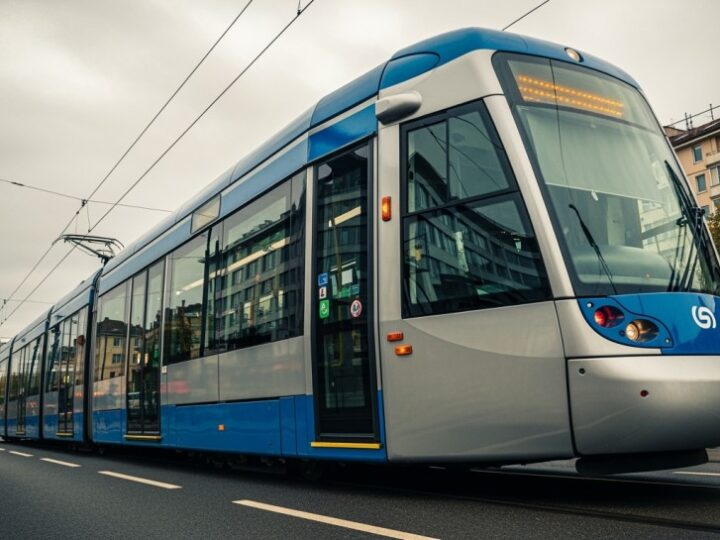 Niebieski tramwaj numer 33 ożywia warszawskie ulice!
