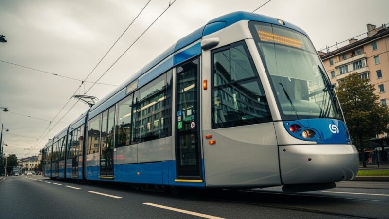 Niebieski tramwaj numer 33 ożywia warszawskie ulice!