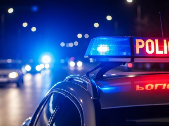 Chaos na rondzie: Mężczyzna uszkodził auto i trafił do aresztu