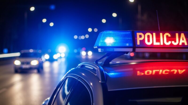 Chaos na rondzie: Mężczyzna uszkodził auto i trafił do aresztu