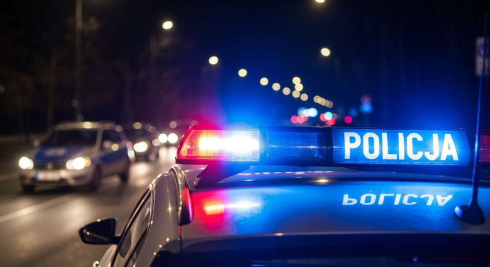 Dachowanie zakazanego kierowcy na drodze między Serockiem a Wierzbicą