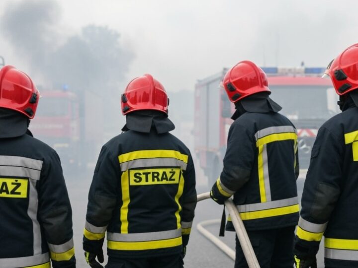 Pożar w przenośnej toalecie zaskoczył strażników na Rakowcu