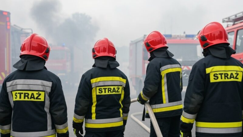 Pożar w przenośnej toalecie zaskoczył strażników na Rakowcu