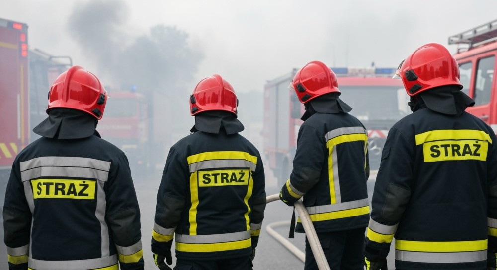 Pożar w przenośnej toalecie zaskoczył strażników na Rakowcu