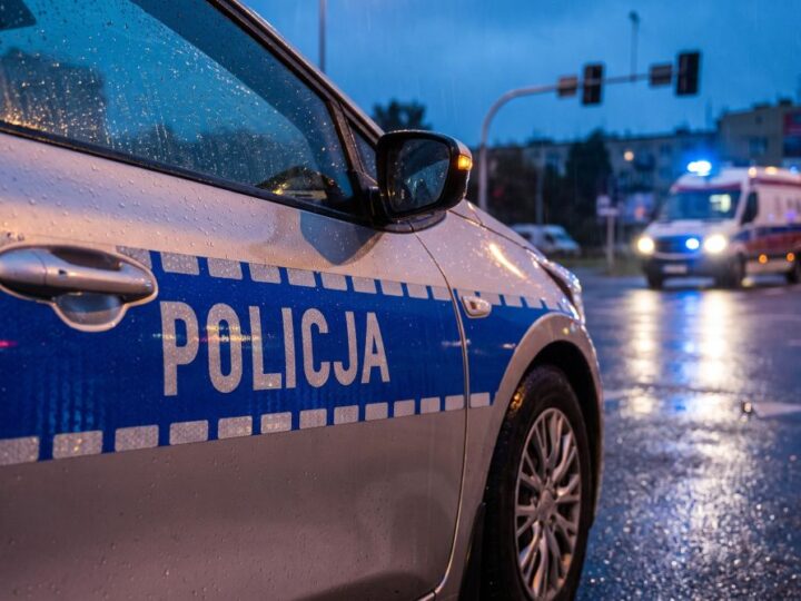 Nocny chaos przy Rondzie Wiatraczna: pijani mężczyźni w akcji